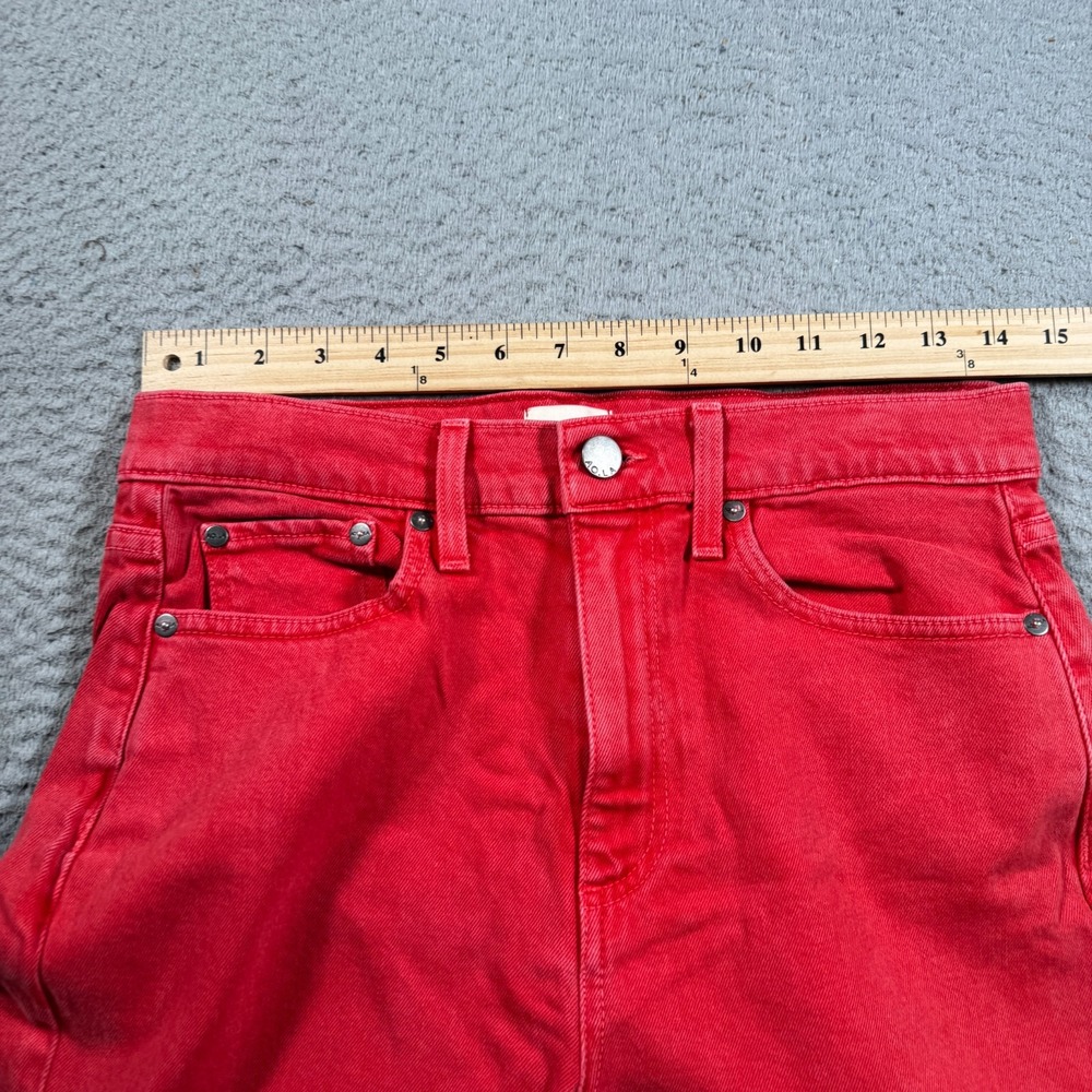 Alice Olivia Jeans Womens 29 (28x26) Red Stretch Good High Rise Ankle Skinny - Picture 7 of 10